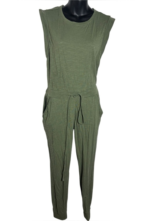 Pact Pants - Pact organic cotton women’s small green heathered jumpsuit jogger capsule